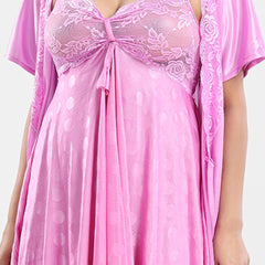 Be You Satin Wrap Nightdress With Robe