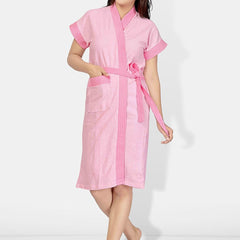 Be You Women Cotton Anti-bacterial Super Soft Bath Robe With Belt