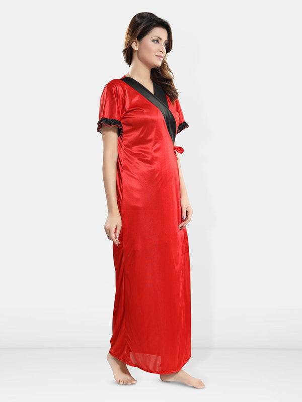 Be You Satin Maxi Wrap Nightdress