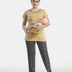Be You Ethnic Motifs Printed Maternity Night Suit