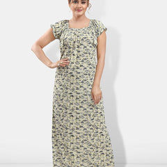 Be You Floral Printed Satin Maxi Nightdress