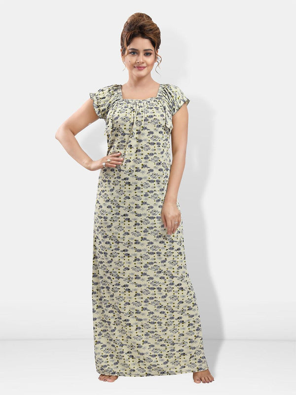 Be You Floral Printed Satin Maxi Nightdress