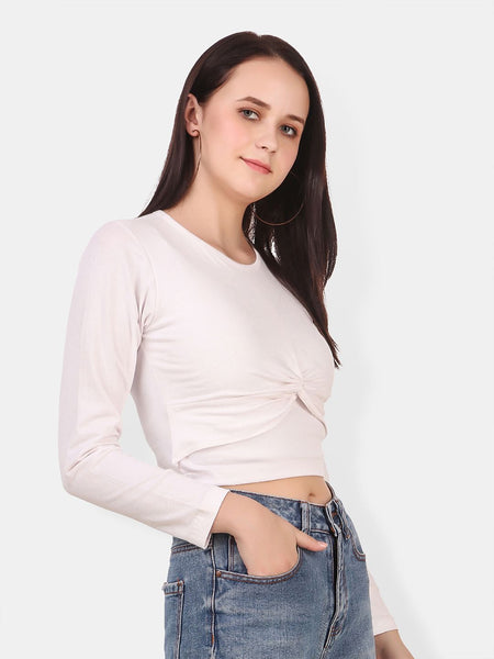 Be You Twisted Cotton Crop Top