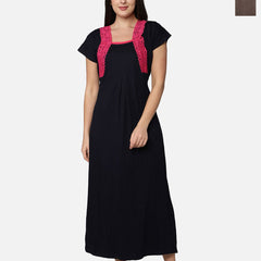 Be You Women Pack Of 2 Striped Maxi Nightdress