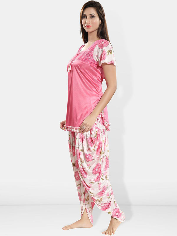 Be You Pack of 2 Square Neck Satin Night suit