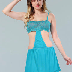 Be You Turquoise Blue Net Baby Doll