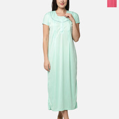 Be You Women Solid Pack Of 2 Maxi Nightdress
