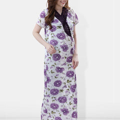 Be You Printed Nightdress With Robe