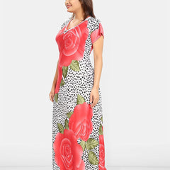 Be You Women Printed Maxi Nightdress