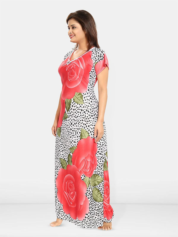 Be You Women Printed Maxi Nightdress