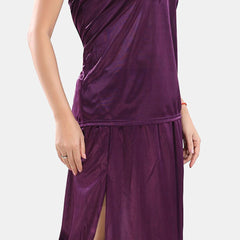 Be You V-Neck Satin Lace Night Suit With Robe