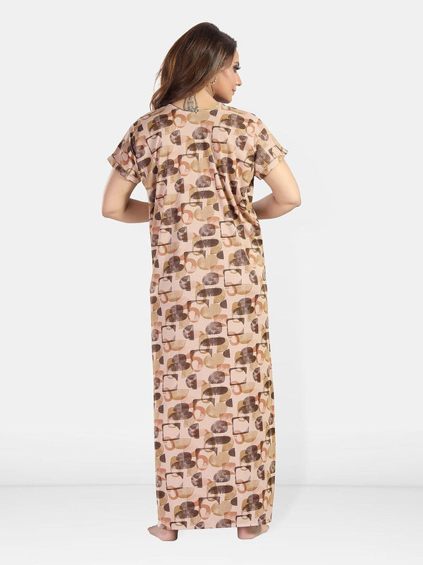 Be You Printed Satin Maxi Nightdress