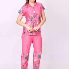 Be You Women Floral Printed Top & Pyjama Night suit