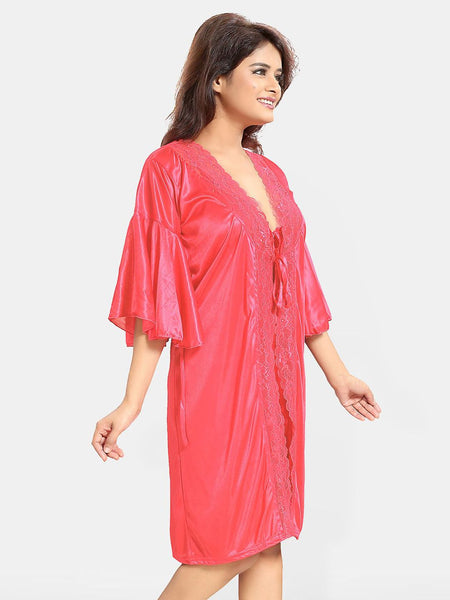 Be You Women Solid Above Knee Nightdress