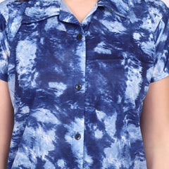 Be You Women Tie-Dye Printed Top & Pyjama Night suit