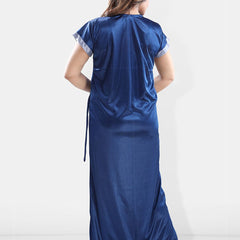 Be You Shoulder Straps Satin Maxi Nightdress with Robe
