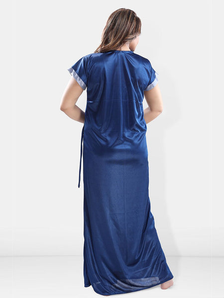 Be You Shoulder Straps Satin Maxi Nightdress with Robe