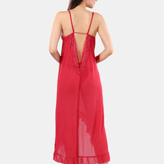 Be You Net Self Design Baby Doll Dress With Thong