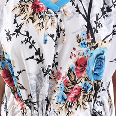 Be You Floral Printed Maxi Satin Kaftan Nightdress