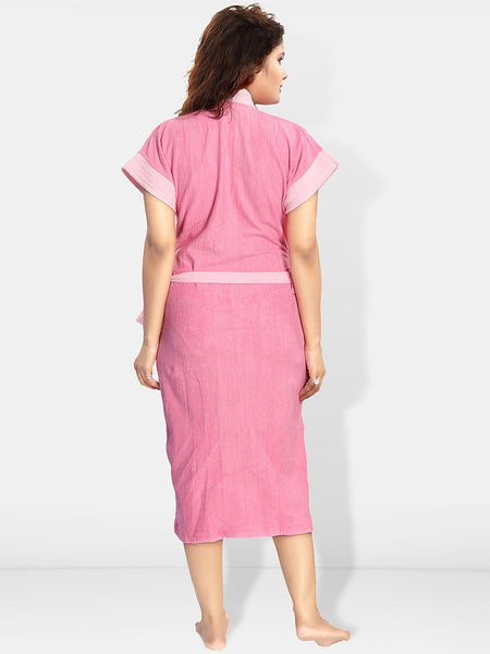 Be You Women Cotton Anti-bacterial Super Soft Bath Robe With Belt