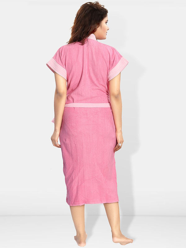 Be You Women Cotton Anti-bacterial Super Soft Bath Robe With Belt