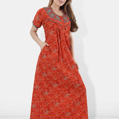 Be You Floral Embroidered Maxi Nightdress