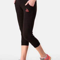 Be You Women Solid Three Fourth-Length Gym Tights