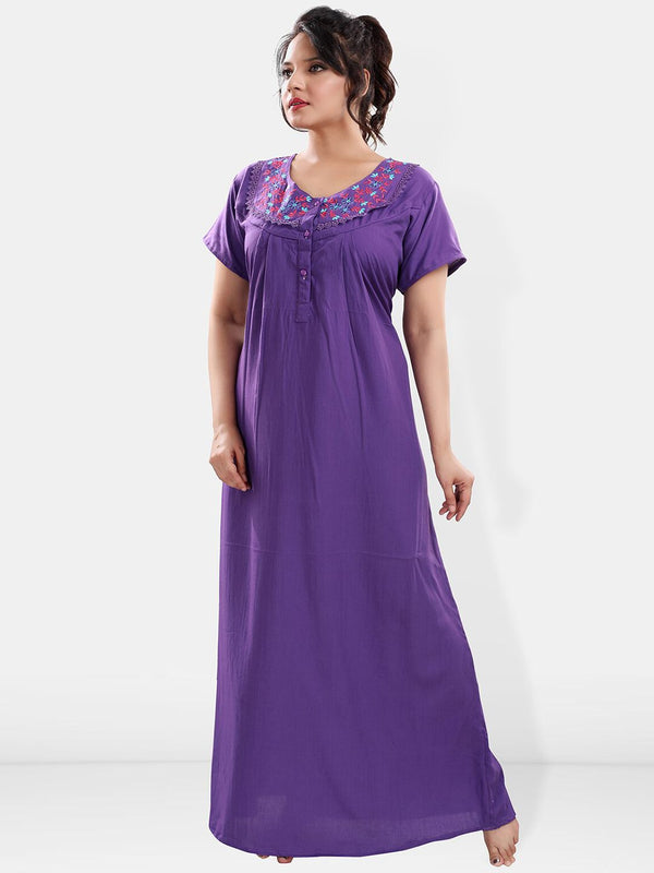 Be You V Neck Maxi Nightdress
