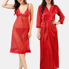 Be You Self Design Nightdress With Robe