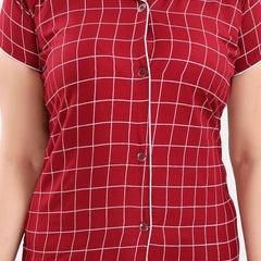 Be You Women Checked Night suit