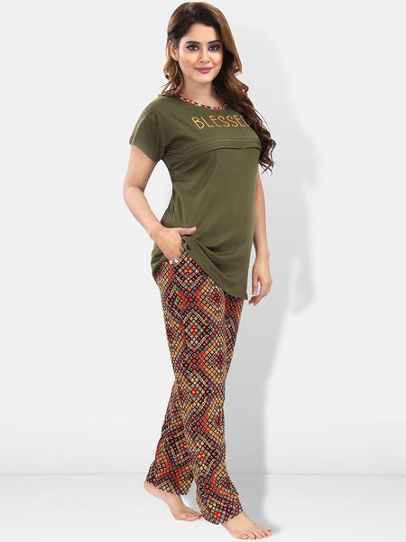 Be You Typography Printed Maternity Night Suit