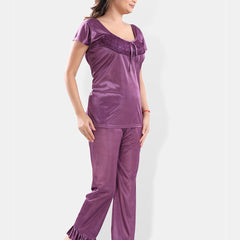Be You Satin Night Suit With Robe
