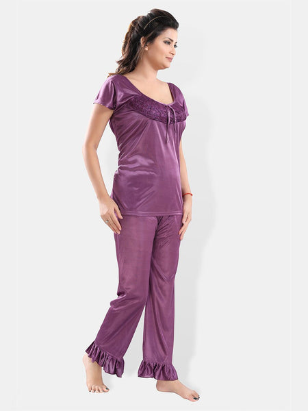 Be You Satin Night Suit With Robe
