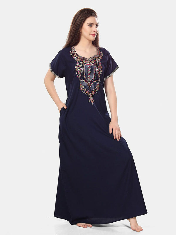 Be You Floral Embroidered Maxi Nightdress