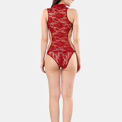 Be You Net Self Design Spread Collar Baby Doll with Asymmetric