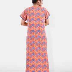 Be You Printed Pure Cotton Maxi Nightdress