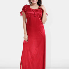 Be You Square Neck Satin Maxi Sweat Nightdress