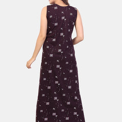 Be You Geometric Printed Sleeveless Maxi Nightdress