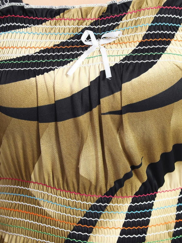 Be You Printed Square Neck Maxi Nightdress