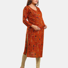 Be You Abstract Printed Round Neck Kurta