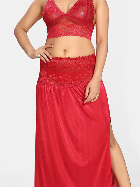 Be You Women Shoulder Straps Maxi Sweat Nightdress