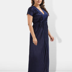 Be You 6 Pieces Satin Maxi Nightdress Set With Robe And Lingerie Set