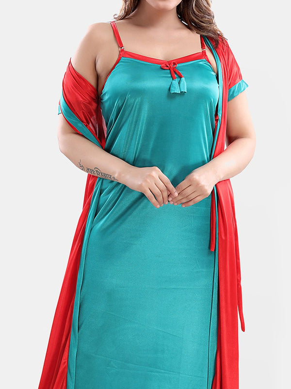 Be You V-Neck Maxi Nightdress With Robe