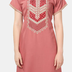 Be You Floral Embroidered Maxi Nightdress
