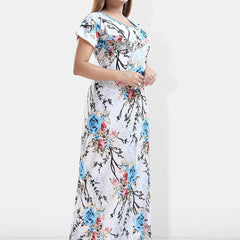 Be You Printed Satin Maternity Maxi Nightdress