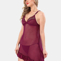 Be You Shoulder Straps Net Baby Doll