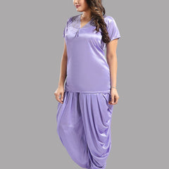 Be You Lavender Satin Maxi Shoulder Straps Nightdress