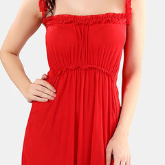 Be You Shoulder Strap Baby Doll Dress With Thong