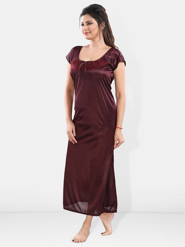 Be You Satin Maxi Nightdress With Robe