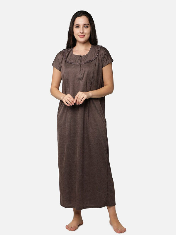 Be You Striped Maternity & Feeding Maxi Nightdress